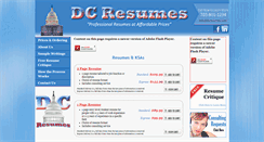 Desktop Screenshot of dcresumes.com